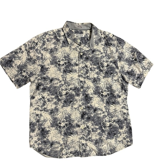 Tommy Bahama Men's The Mirragio IslandZone Floral Silk Blend Tropical Shirt SZ L - Picture 1 of 8